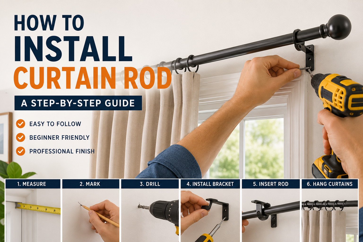 How to Install Curtain Rod
